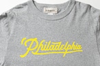 ［bibmilk］3/4スリーブベースボールTシャツ Philadelphia レディス｜ヘザーグレー