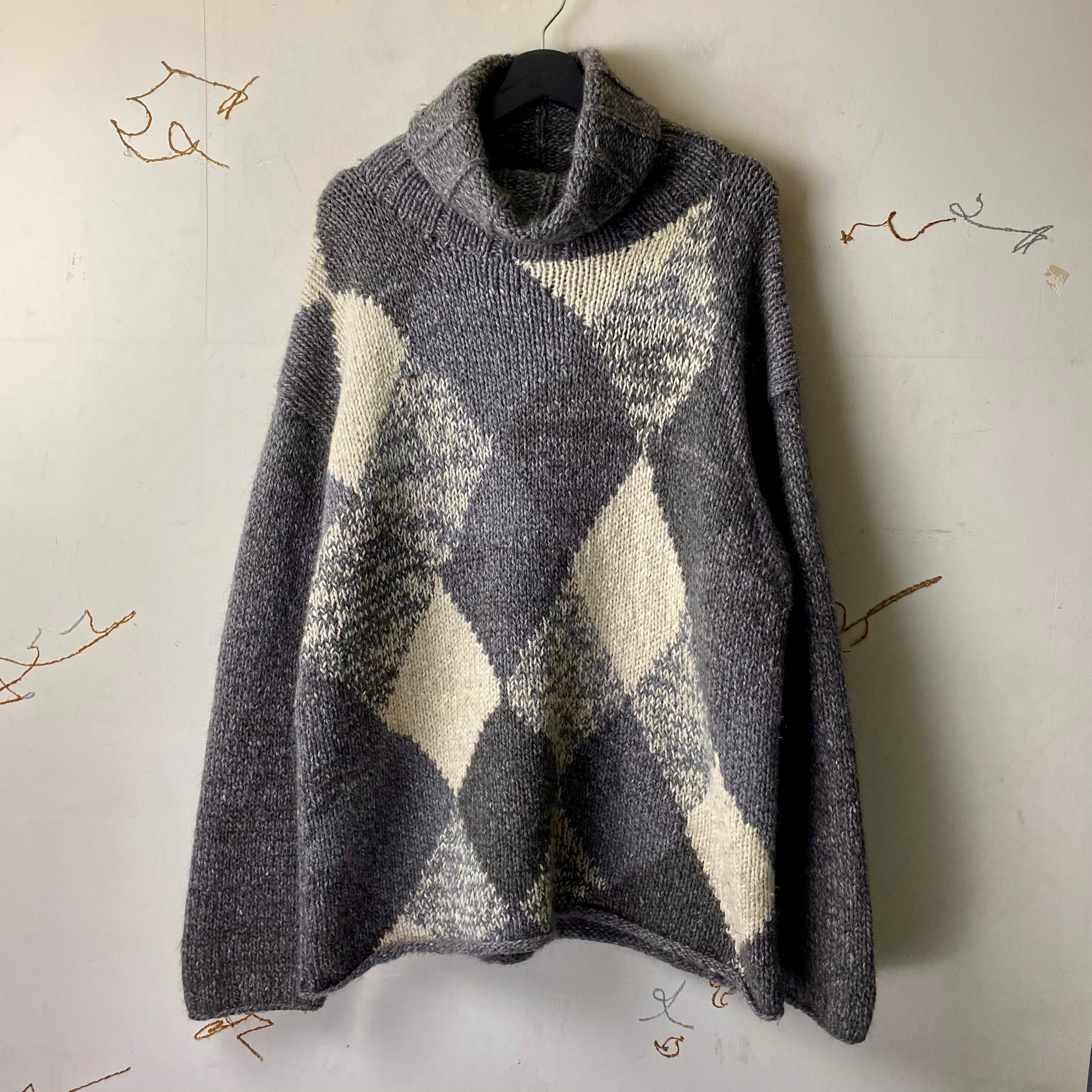 archive DRIES VAN NOTEN oversized turtle neck sweater | NOIR ONLINE