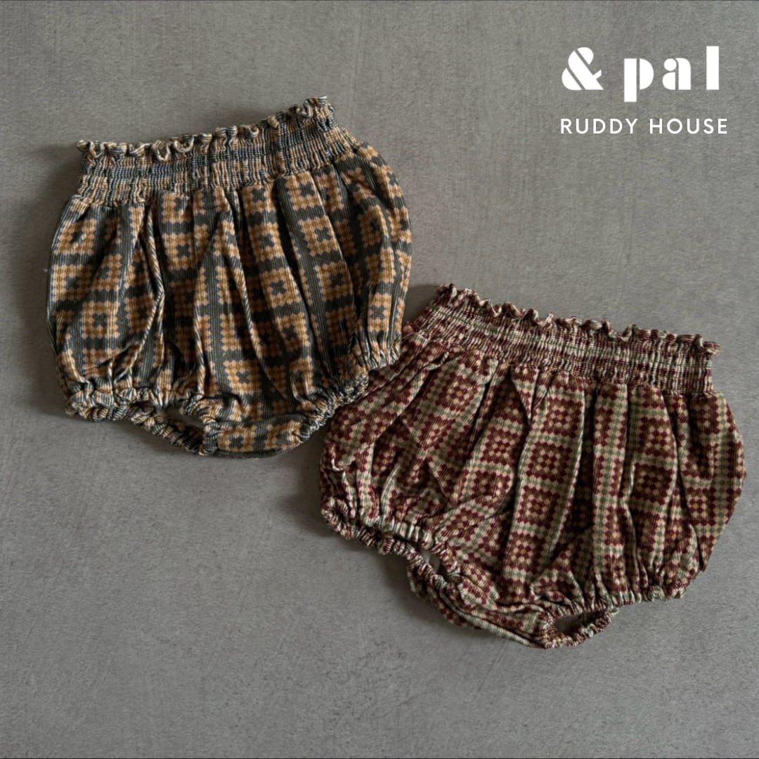 &pal / retro pattern corduroy bloomers / 2col