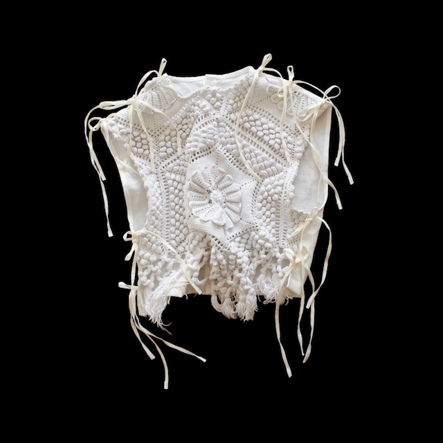 Re; project / 【WHITE】1930s French Crochet Ribbon Top