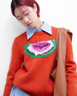 2010s JW ANDERSON - watermelon crew knit