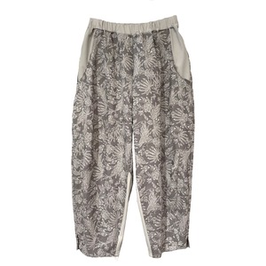 ストレッチボタニカルジャガード コクーンパンツ【252-6158】