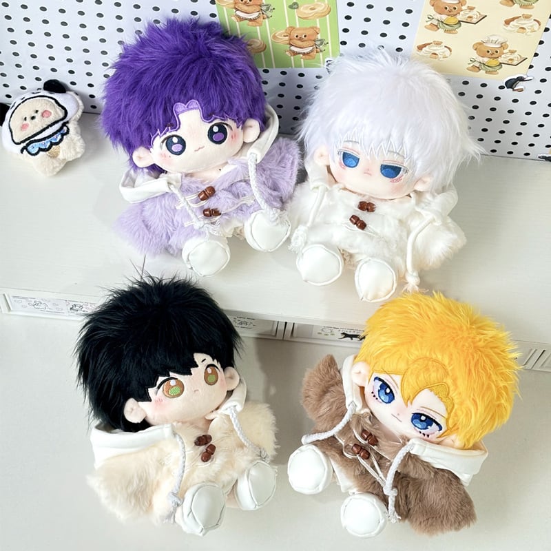 20cmぬいぐるみ用 秋冬 フード付き ジャケット ふわふわ アウター 着せ