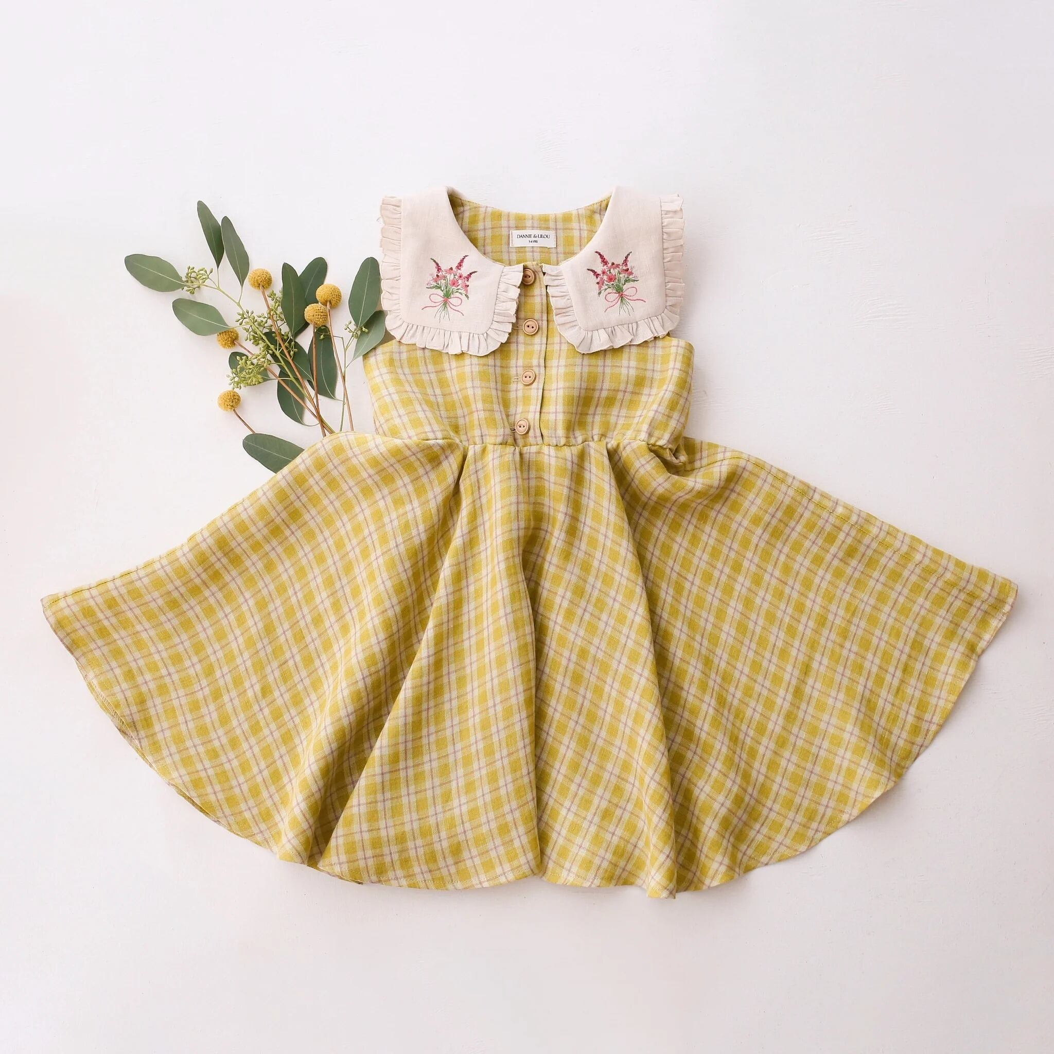 【予約】Dannie and Lilou / LINEN / Dress with Square Collar