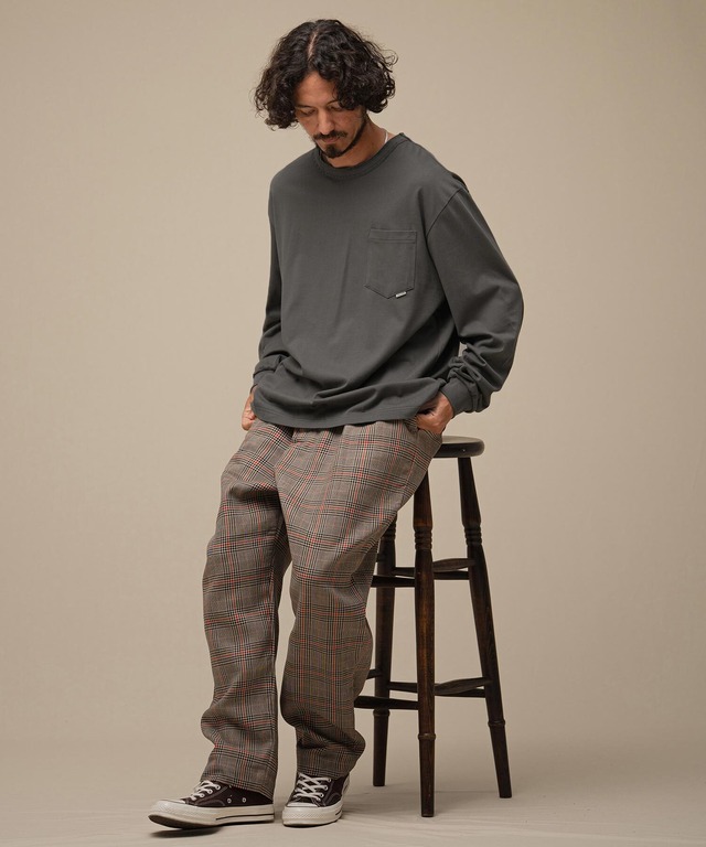 THEOREM Flag Label Poketed LS Tee (BRN) TRM-2624016