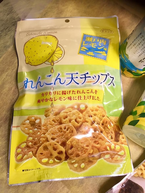 広島県【ダイコー食品】『れんこん天チップス〈瀬戸内レモン味〉』