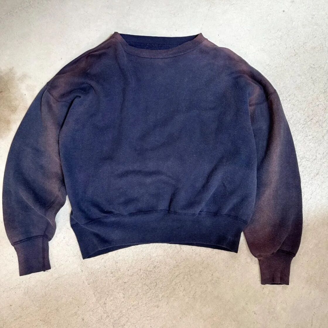 ナス紺 ビンスエ ヴィンテージ 鬼フェード サンフェード ネイビー  