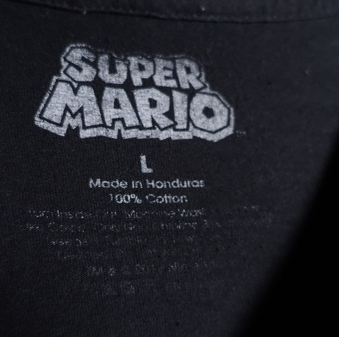 SUPER MARIO” Black Beatles parody print T-shirt | 古着屋 FORCE SUPER MARIO” Black Beatles parody print T-shirt | 古着屋 FORCE