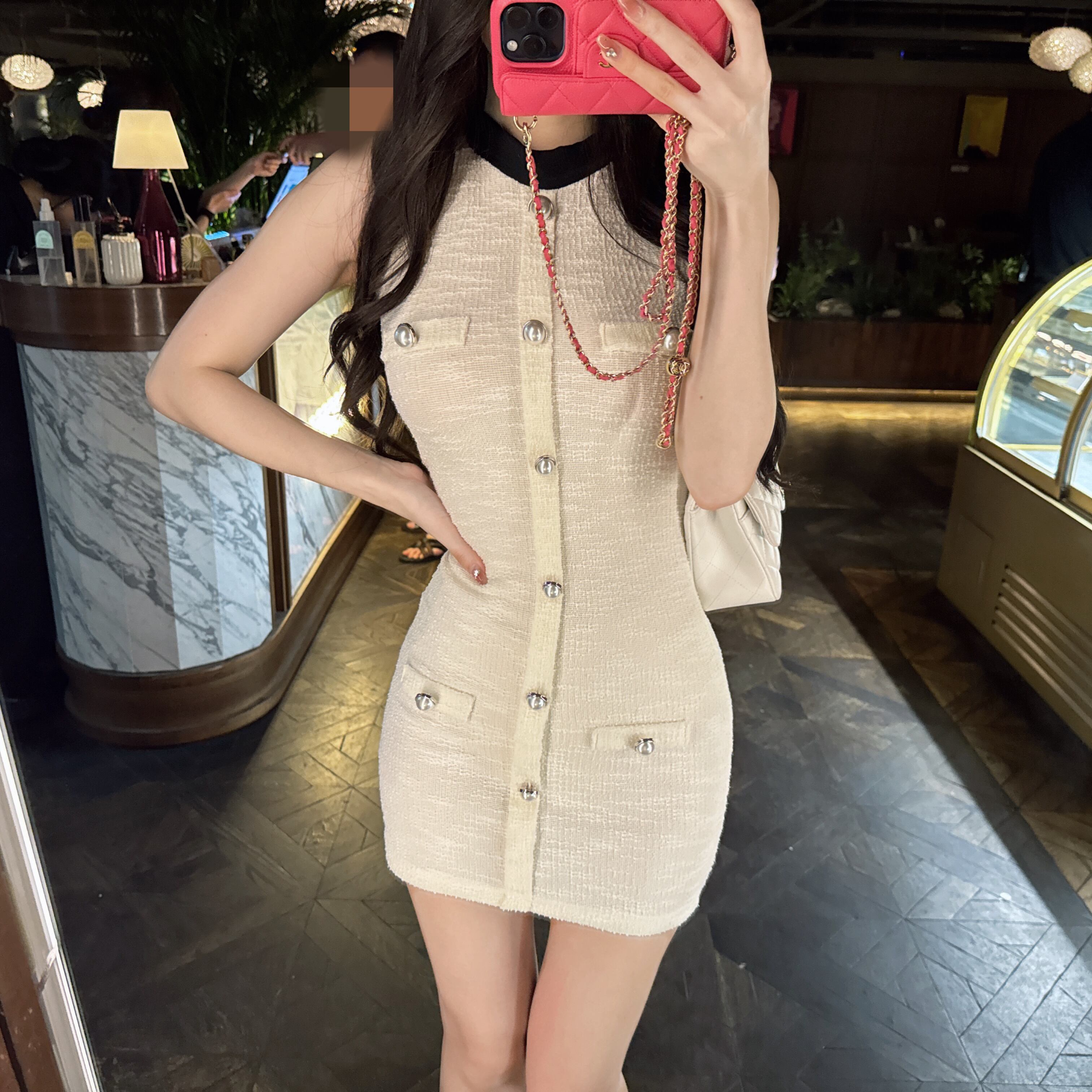 リボンツイードサマードレス | LUNA 