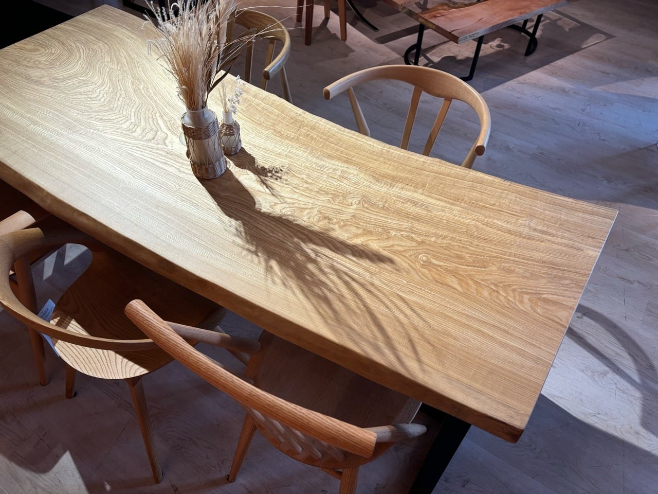 タモ_1970×670-700-800×40_新宿店_テーブル天板/一枚板 2305 t001