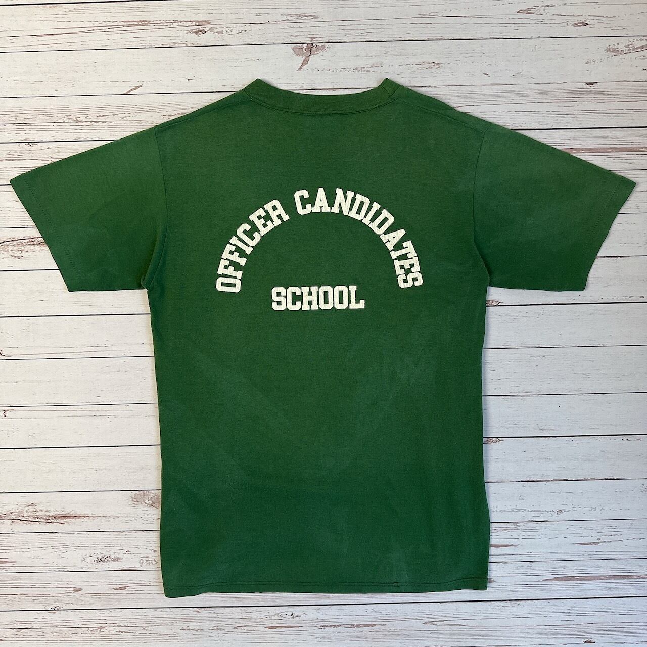 70s〜80s サイズ：L 米海兵隊 USMC 両面プリント 半袖 Tシャツ 緑