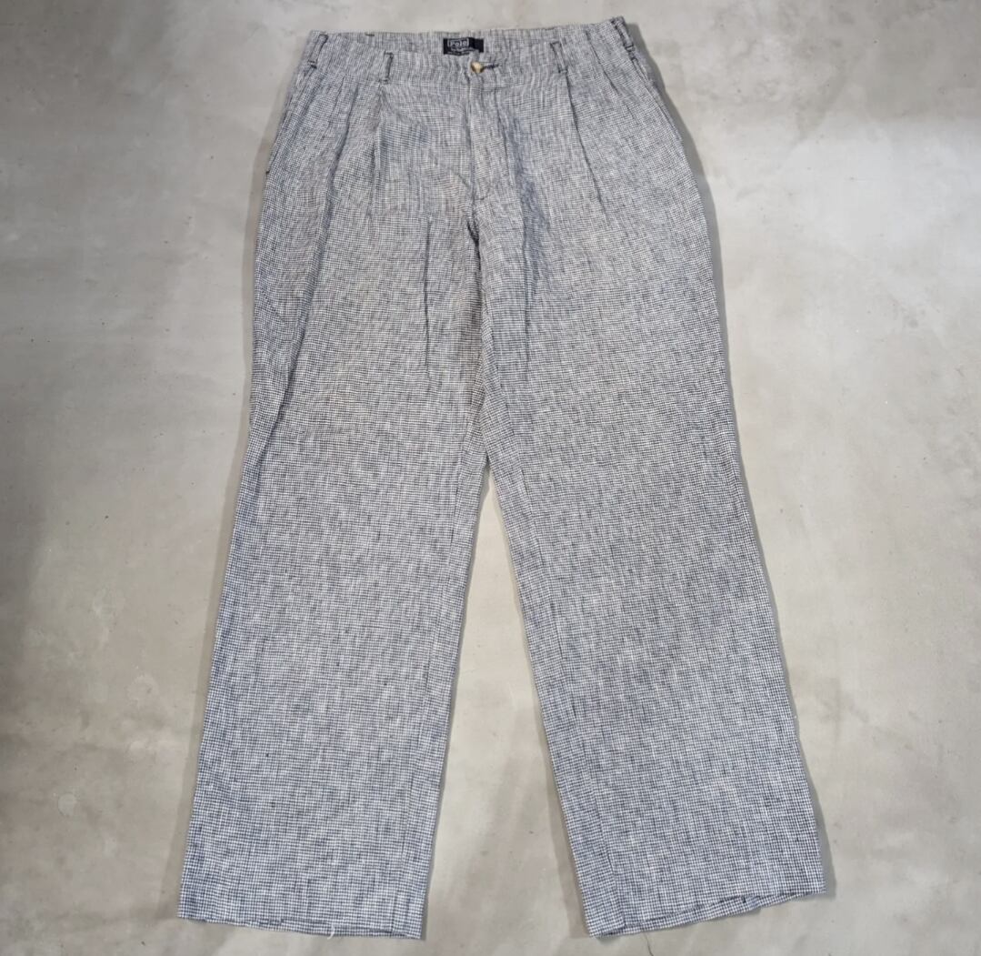 90s ralph lauren 2tuck wide slacks pant 小岩店