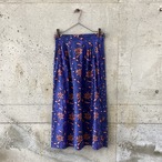 Floral print long skirt