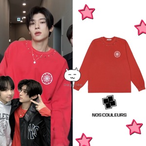 在庫少なめ！★NCT WISH シオン 着用！！【NOSCOULEURS】ETHINIC LONG SLEEVE RED