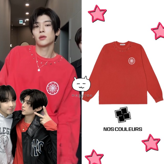 在庫少なめ！★NCT WISH シオン 着用！！【NOSCOULEURS】ETHINIC LONG SLEEVE RED