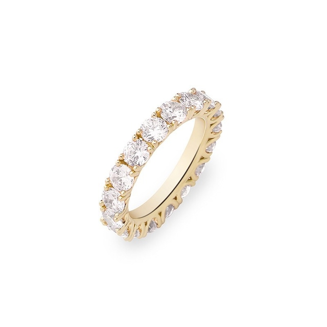 Single Layer Diamond Band Ring 【s925 / Zirconia】