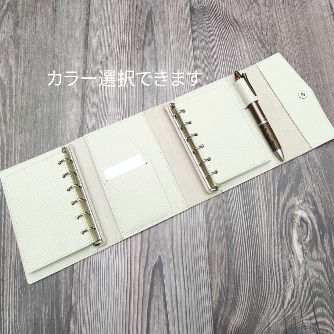 ラスト1点　A6 ダブルリング　バインダー　ブラック　チェック柄リフィル付 ラスト1点 A6 ダブルリング バインダー ブラック チェック柄