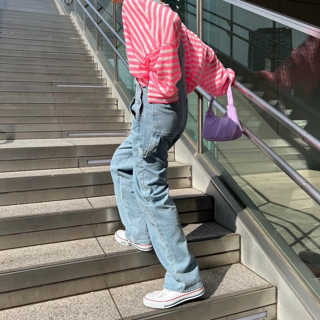 ピンクタグデニムサロペット_LN01088 | lanan(ラナン)