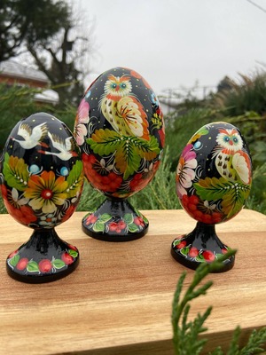 プィサンカ・土台付き（イースター・エッグ）9cm（ホメンコ作）