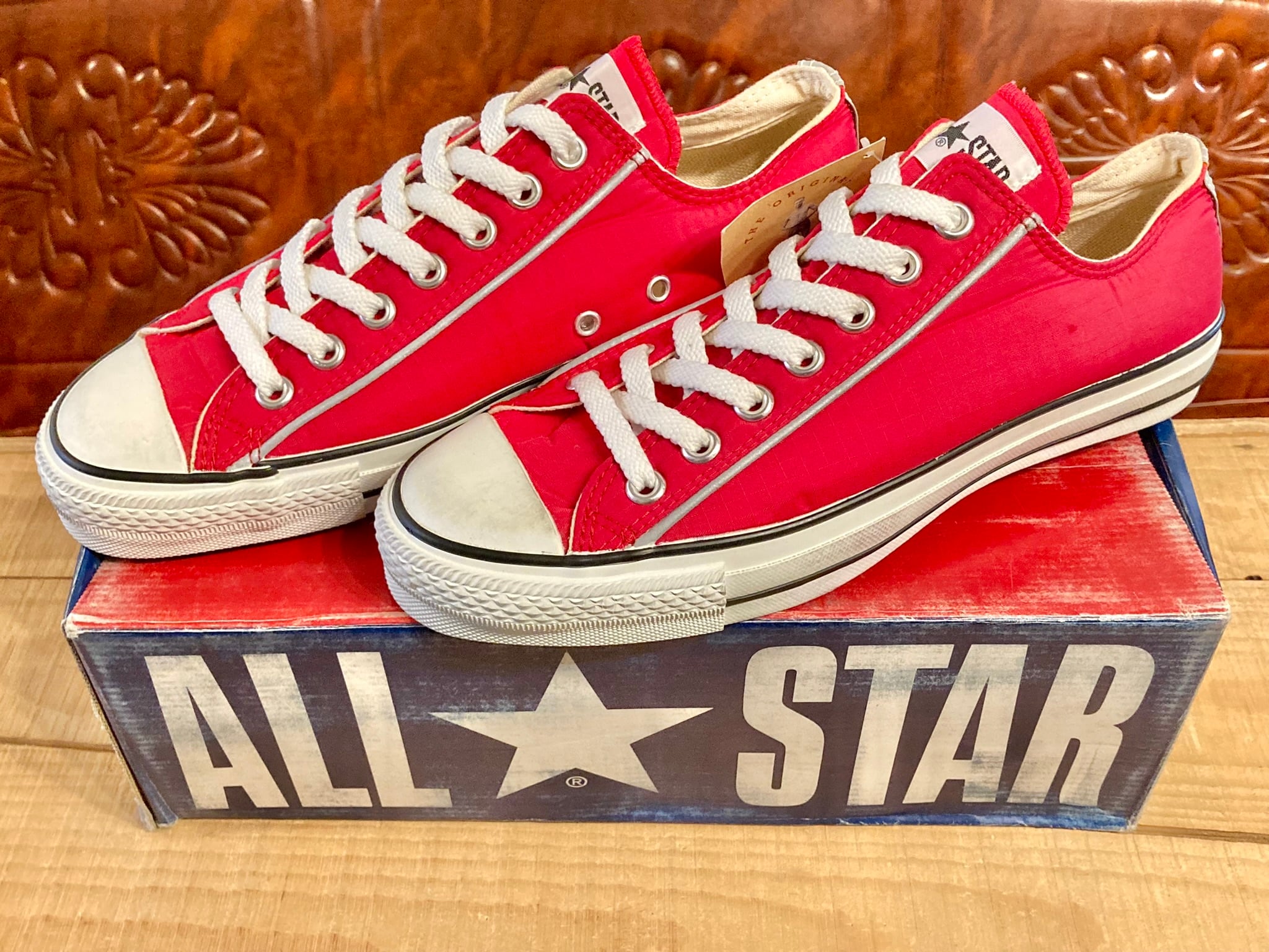 converse（コンバース） ALL STAR F（オールスター ）ナイロン 赤/シルバー 8.5 27cm 90s 235 | freestars  powered by BASE