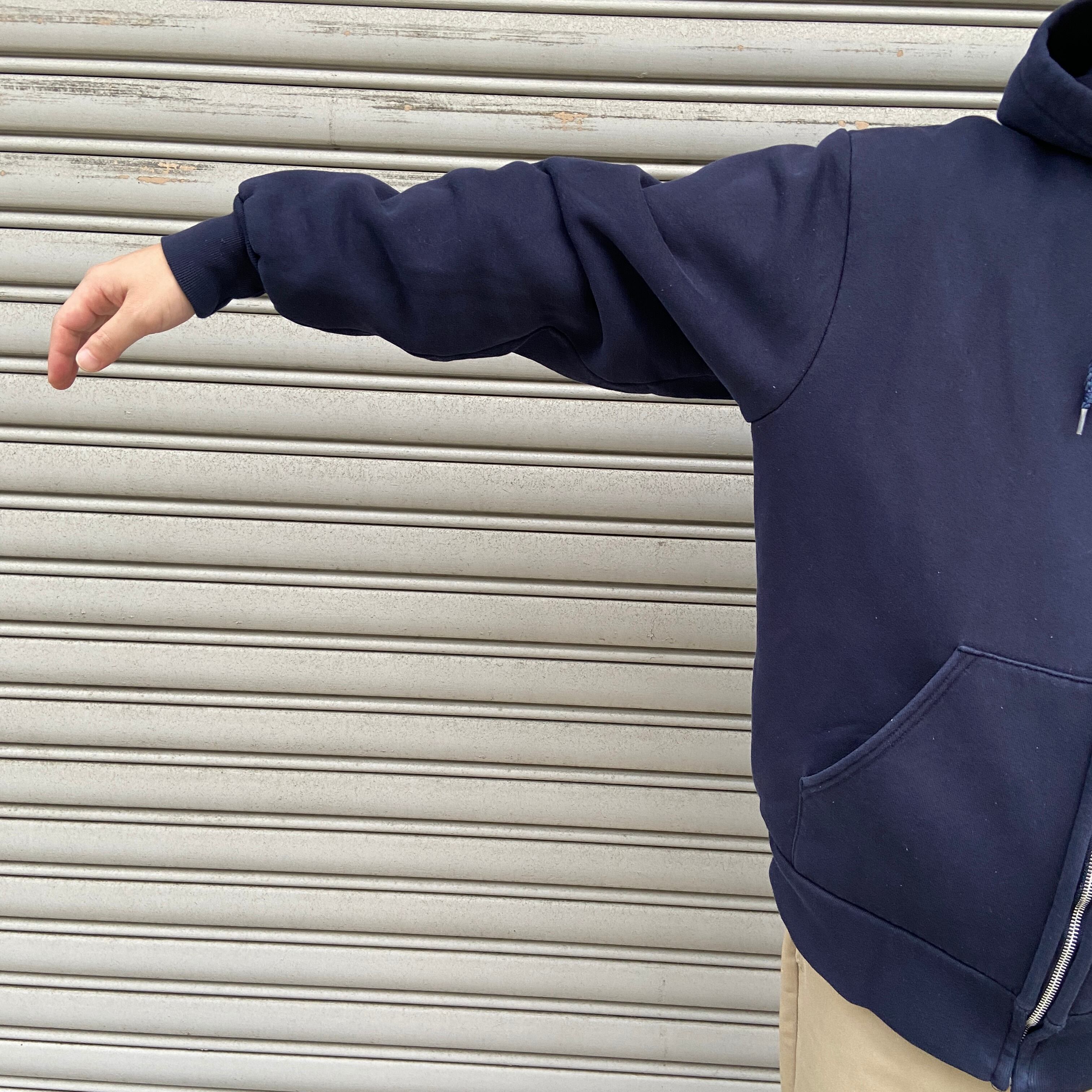 ✳︎ 90s Carhartt　ジップパーカー 裏サーマル ネイビー 80s 90s carhartt ジップパーカー 裏地サーマル ネイビー M相当 | 古着