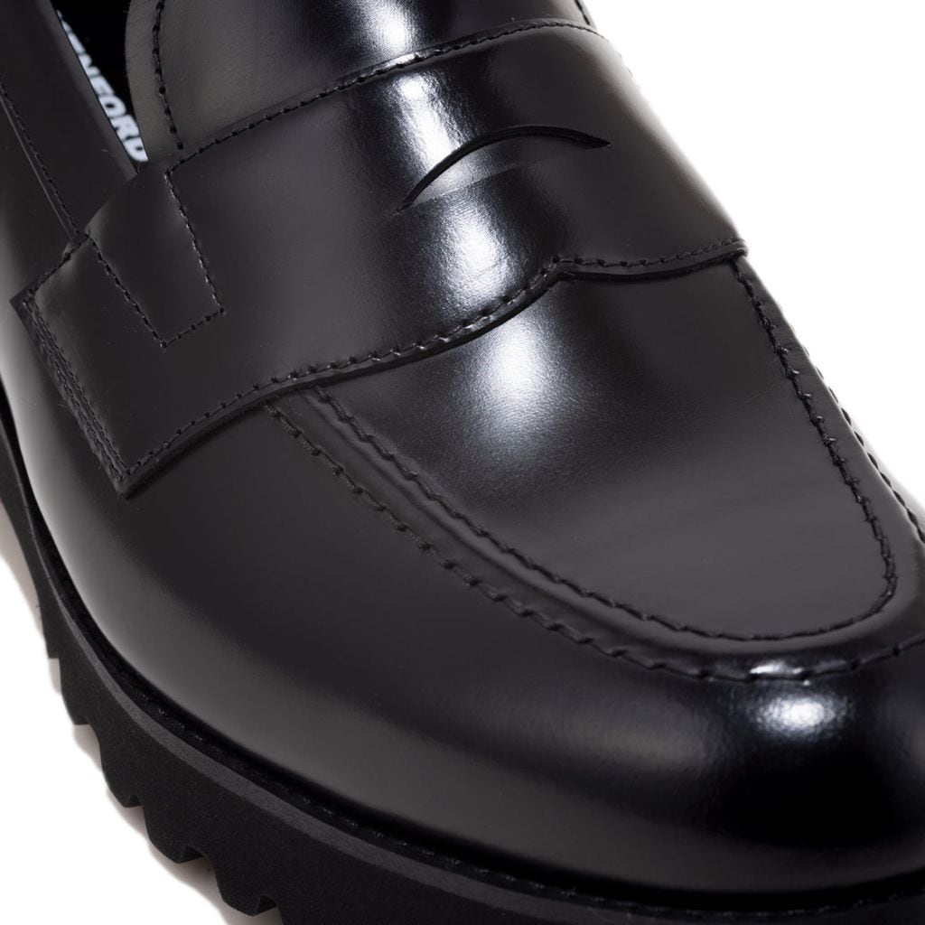KENFORD MENS TANK SOLE LOAFERS / BLACK | MAROON WEBSTORE