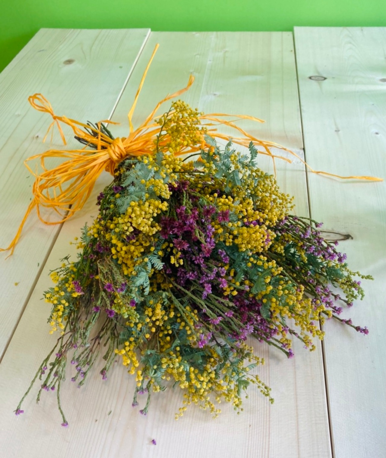 ミモザとエリカのスワッグ Mimosa Heath Swag E Nos Note