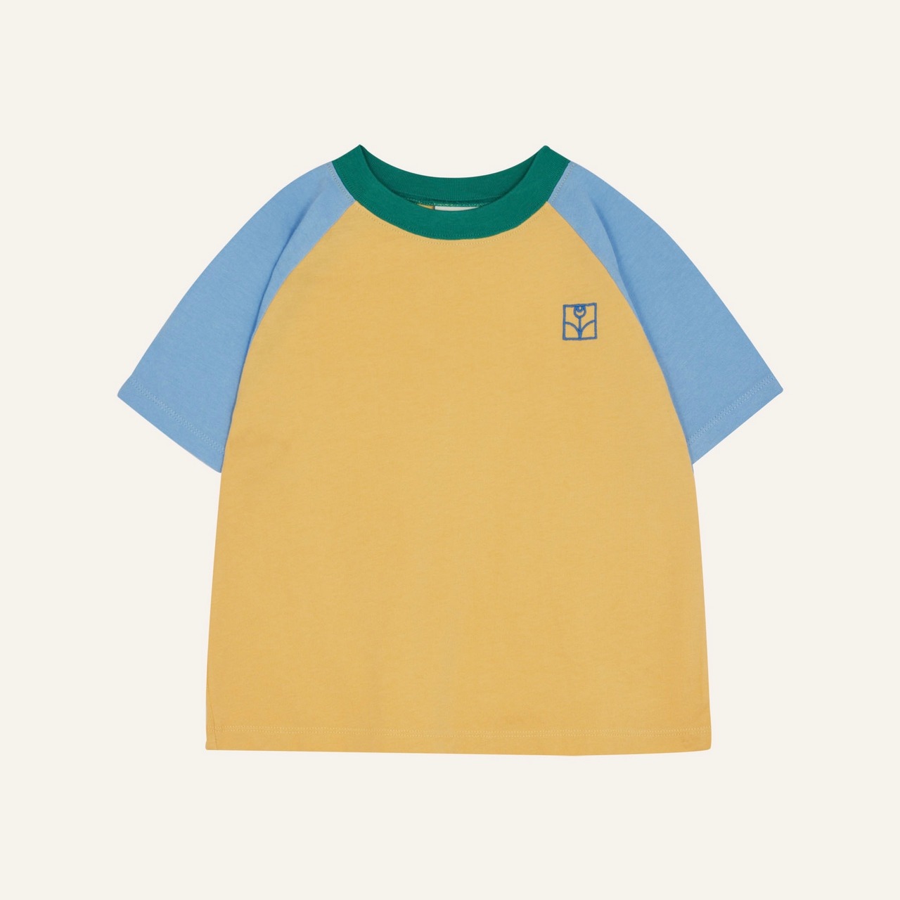 the campamento /Color Block Yellow Kids Tshirt
