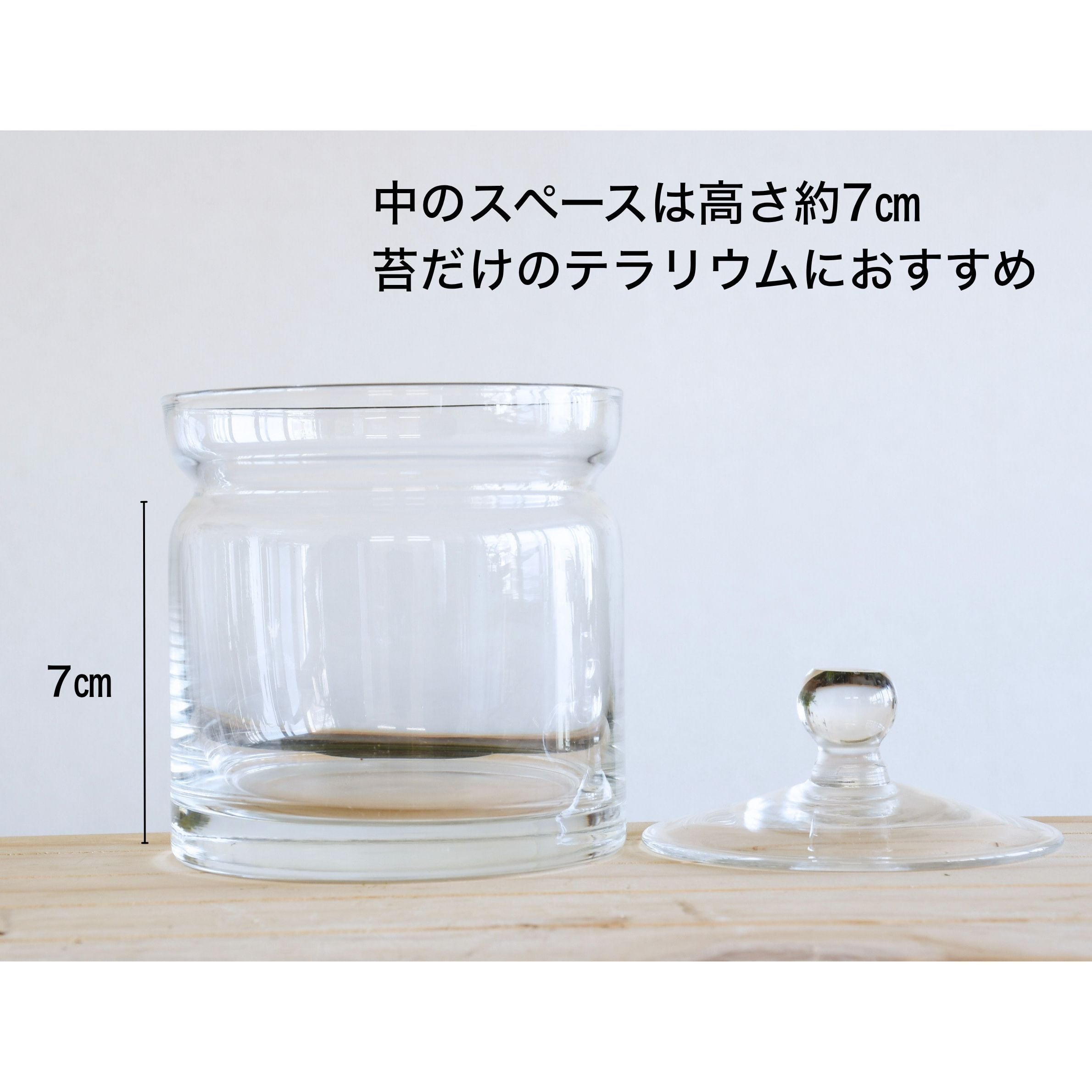 ガラス容器】ガラスキャニスター・M (直径10㎝ × 高さ10㎝) ◇初心者に