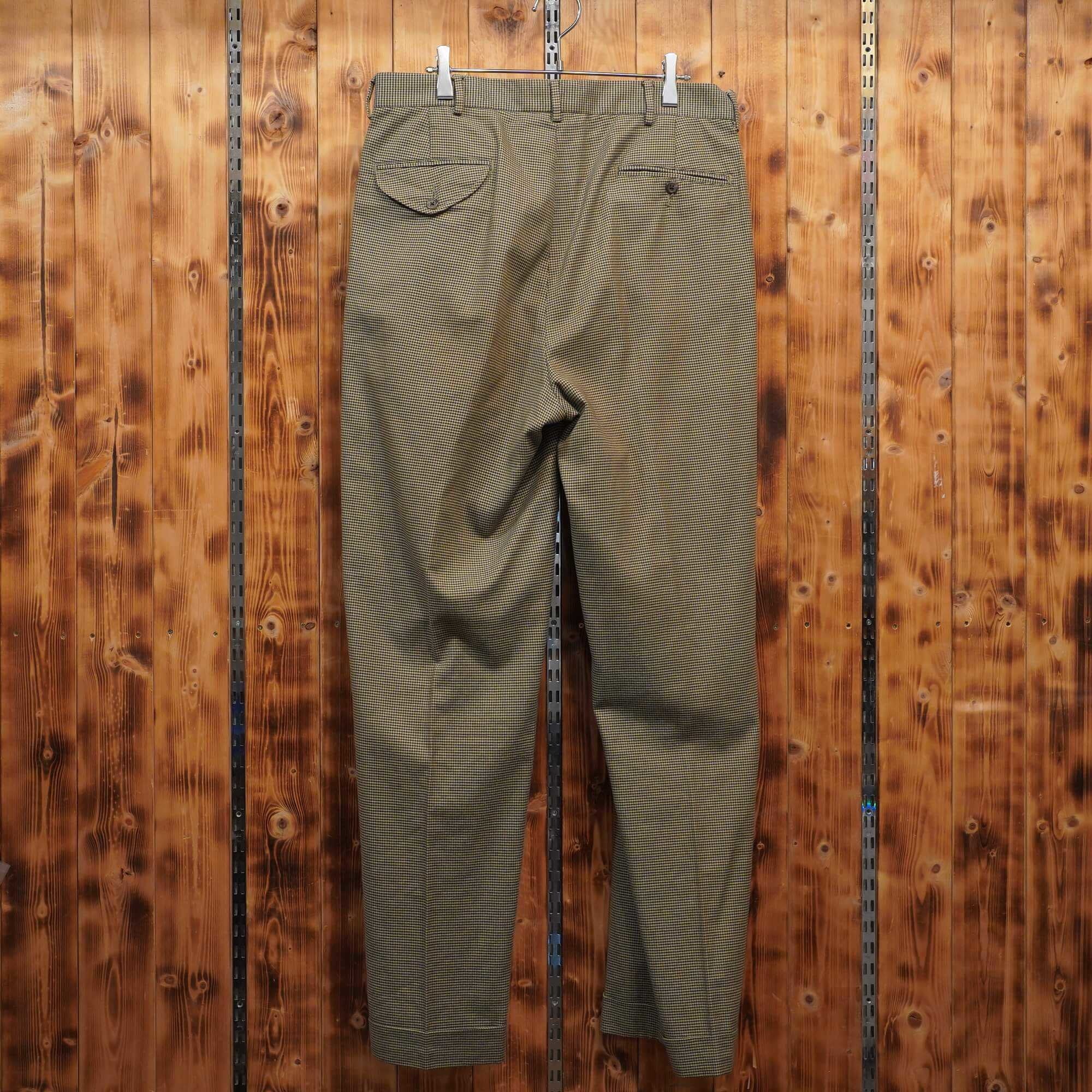 ralphlauren 千鳥格子柄 コットン スラックス W34/ラルフローレン