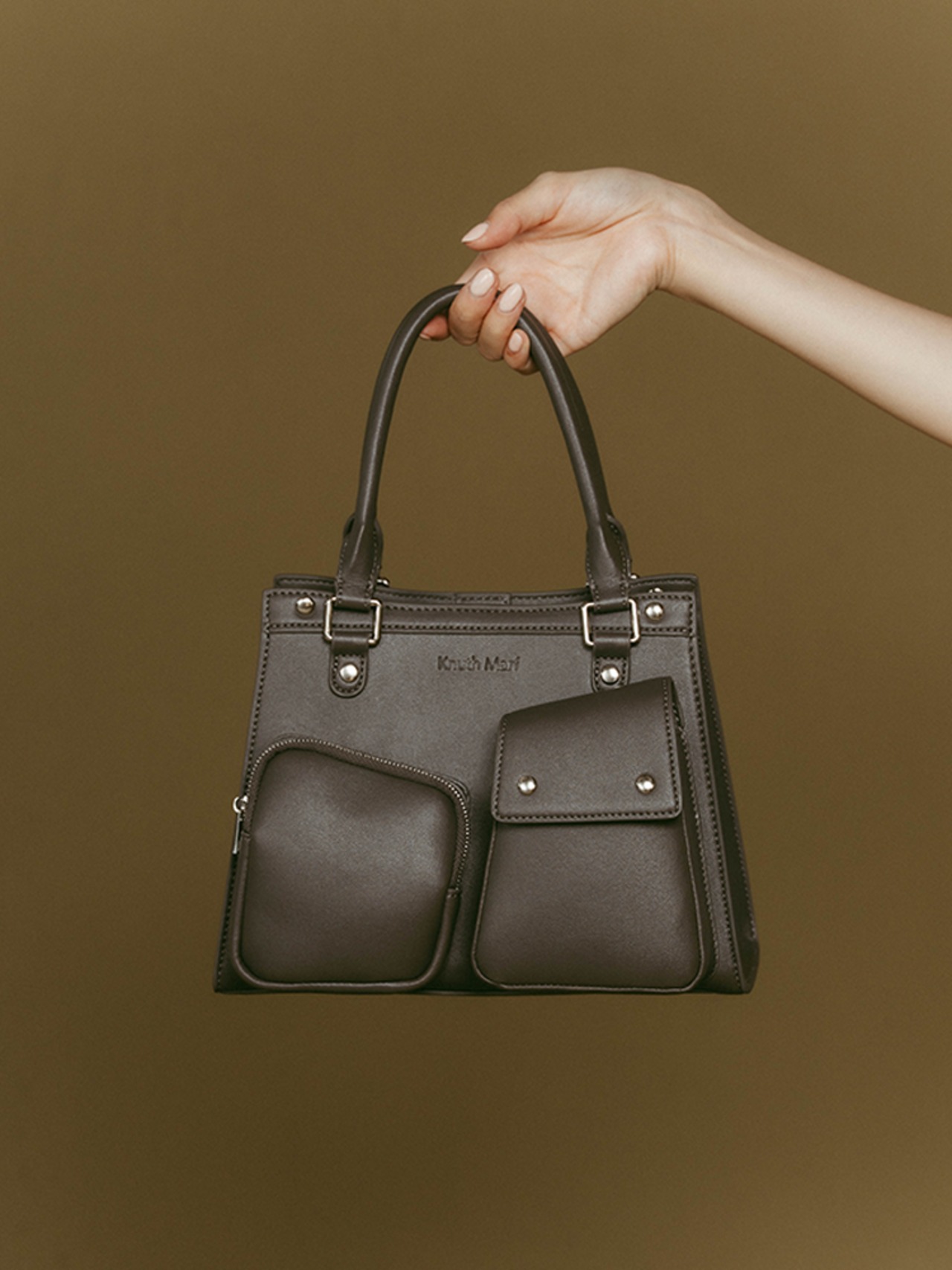 Multi Pocket Hand Bag / CHARCOAL - 1