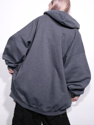 "Hanes" XXXG super over silhouette zip-up foodie