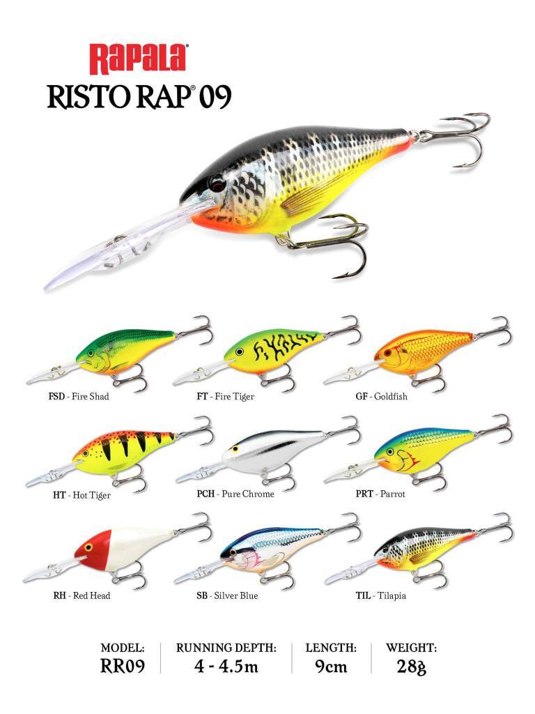 ラパラ Rapala Risto Rap RR-9 リストラップRR-9 PCH F-L52-04