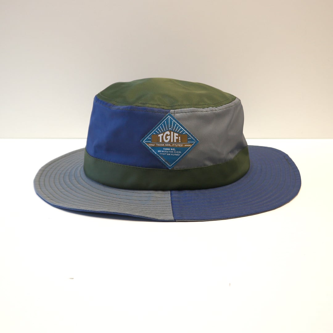 TGIF! 接触冷感+速乾 はっ水加工配色ポケッタブルハット | フェス