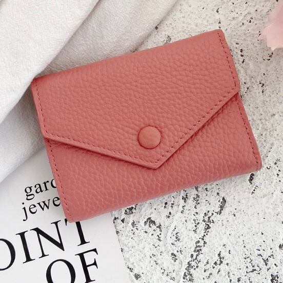 名前入れ可】全8色 本革刻印三つ折りミニウォレット | ROSE AURA