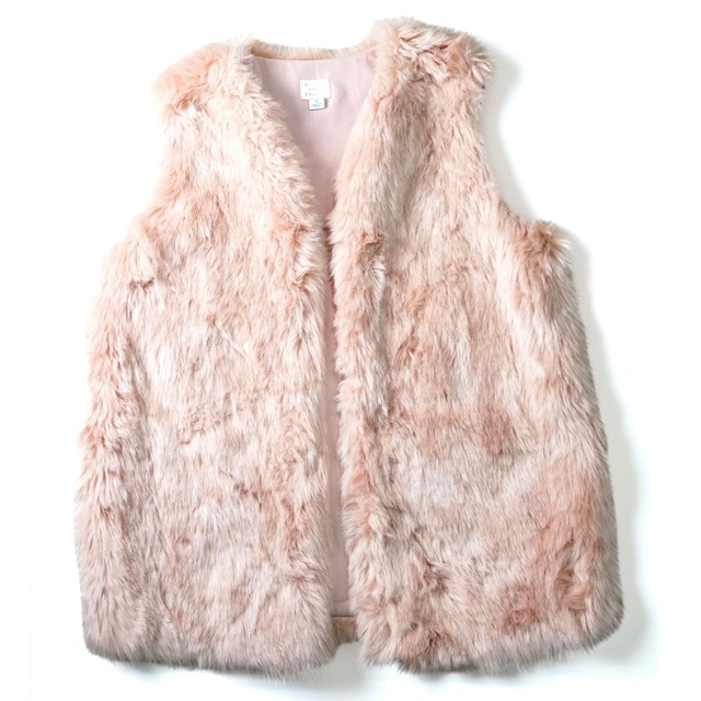 Vintage faux fur vest “PINK”
