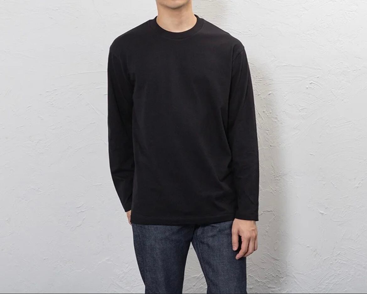 日本製 クルーネック長袖Tシャツ(ロンT) 100%コットン和歌山ふんわり丸胴編み20番天竺(てんじく)生地を使用 / 黒, 白 / S,M,L,XL | WALLS_OSAKA / Mittan などの通販 日本製 クルーネック長袖Tシャツ(ロンT) 100%コットン和歌山ふんわり丸胴編み20番天竺(てんじく)生地を使用 / 黒, 白 / S,M,L,XL | WALLS_OSAKA / Mittan などの通販