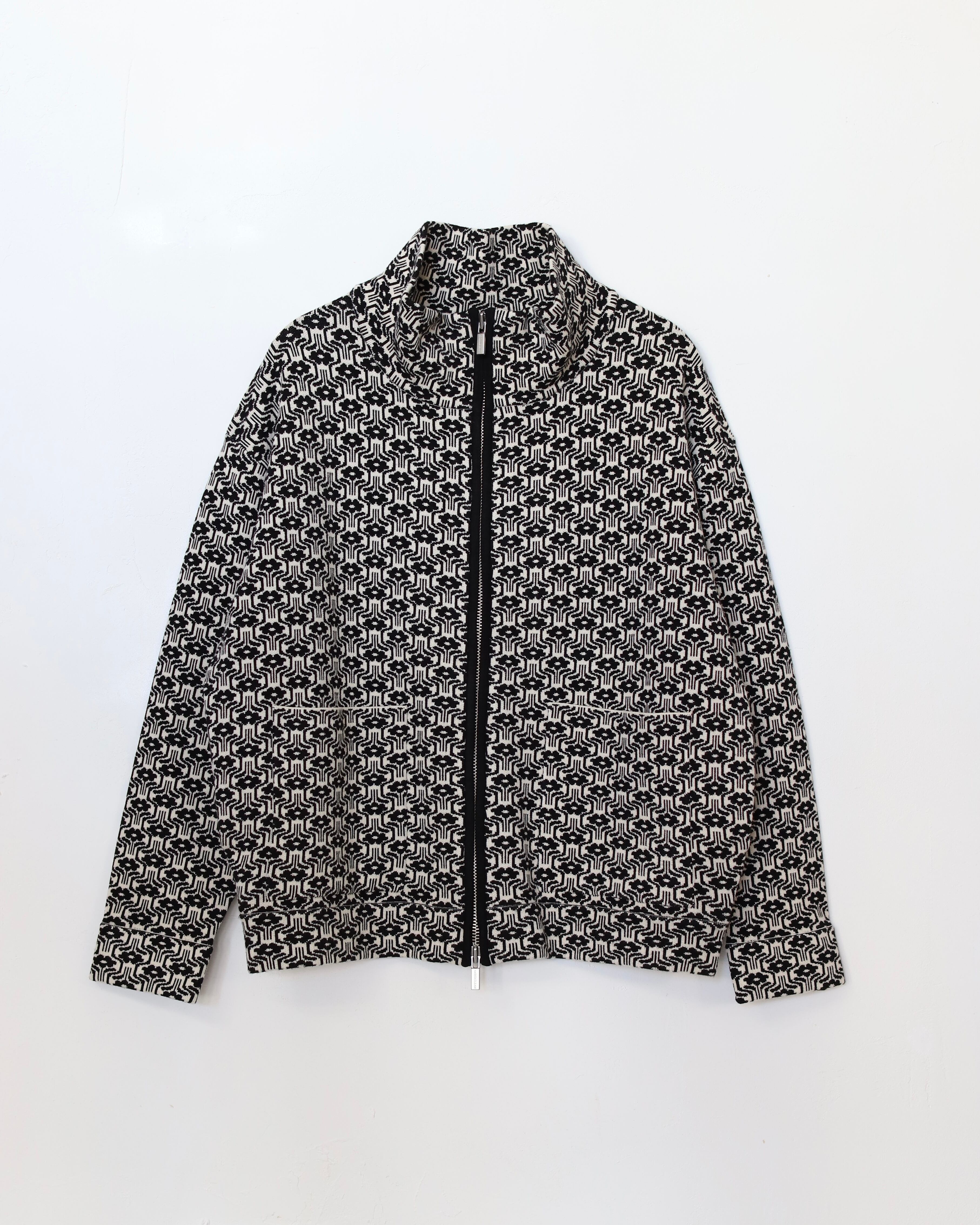 Jacquard Knit Drivers Jacket / Geometry | AMBERGLEAM