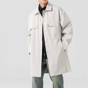 ロング丈 フロントボタン オーバーコート af0130