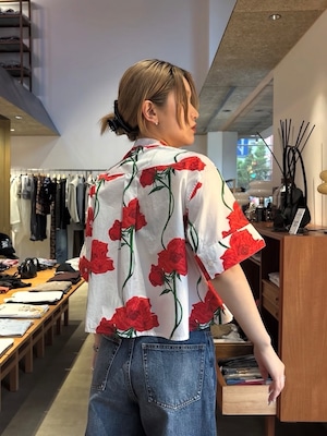 【26SS】KENZO ケンゾー /ショートスリーブ シャツ イン コットン ポプリン/'KENZO ARCHIVE ROSE'