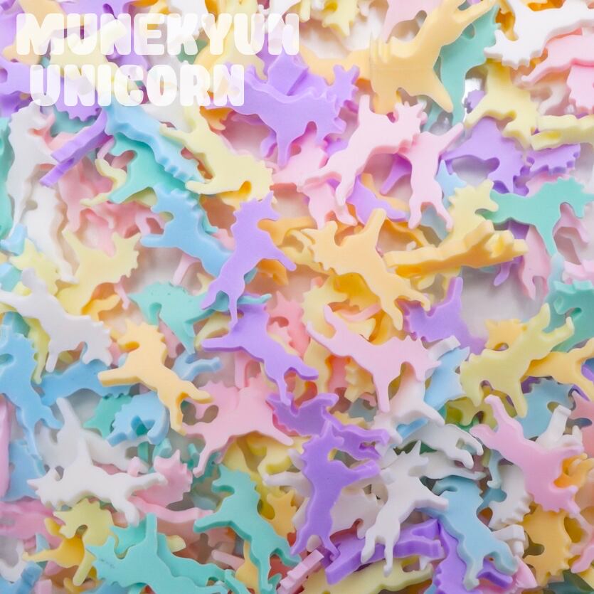 F014 15g パステルユニコーン ポリマークレイ トッピング フレーク15gパック デコパーツとビーズのせかい むねきゅん ゆにこーん
