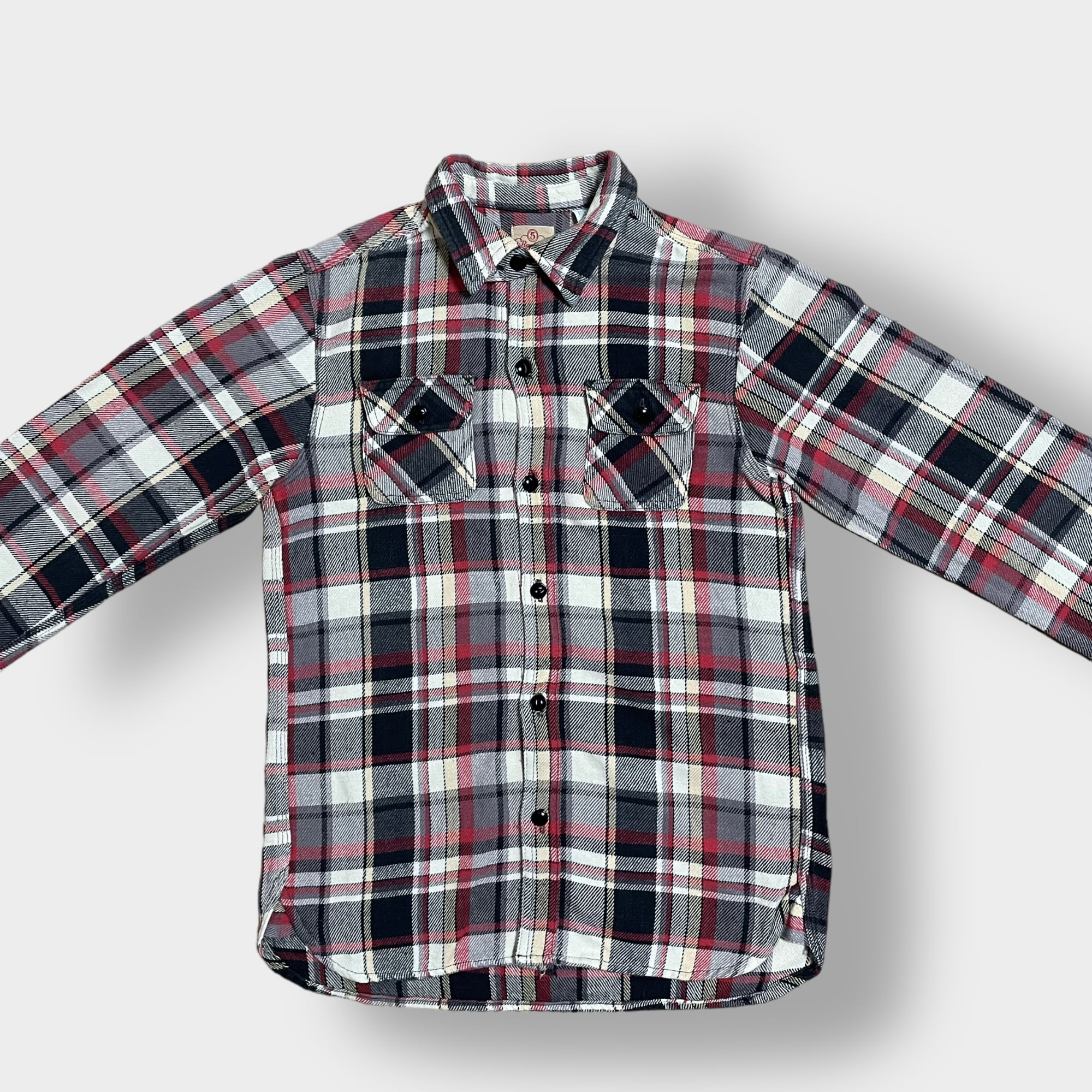 FIVE BROTHER　ネルシャツ　黒×灰（USA製・L） FIVE BROTHER ネルシャツ 黒×灰（USA製・L） FIVE BROTHER USA製 復刻