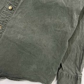 90s~00s L.L.Bean エルエルビーン デニム 長袖シャツ S-REG /グリーン グレー系 メンズ オールド