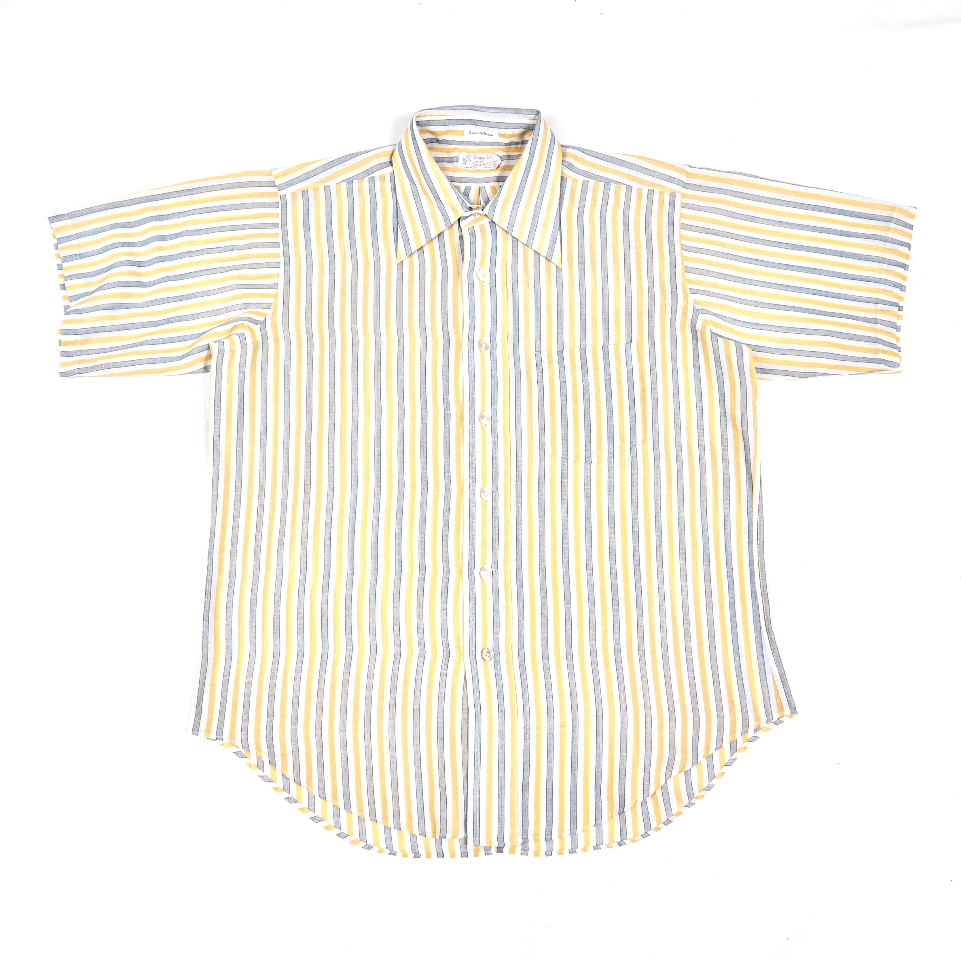 70s Briggs stripe s/s shirt L