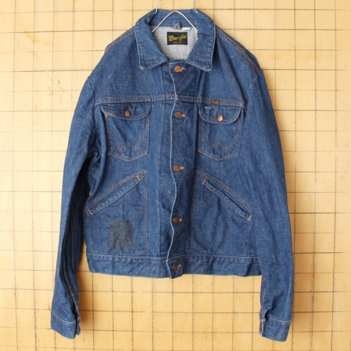 USA製 70s wrangler ラングラー 124MJ デニム ジャケット サイズ44 黒 