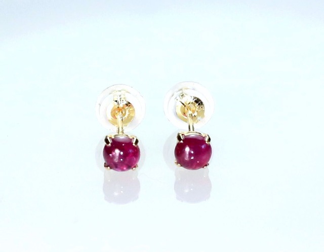 K18YG ルビーピアス 0.60ct