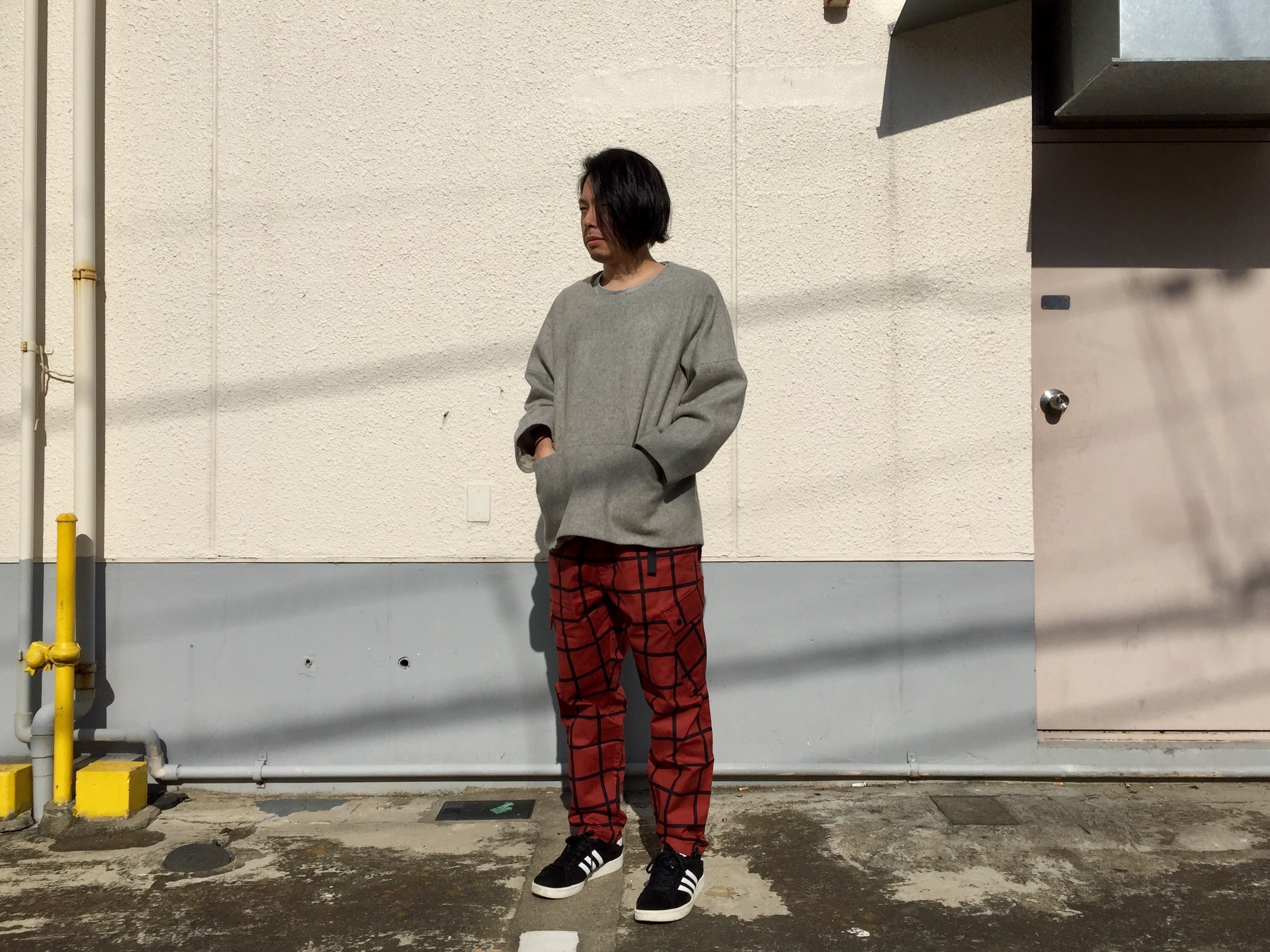 紺×赤 unused プルオーバーコート - 通販 - www.lephysio.com