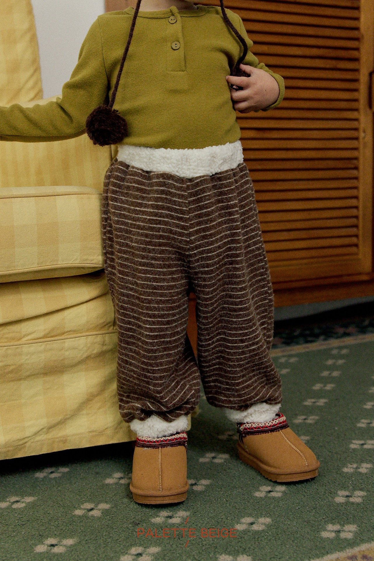 the beige［取寄］stripe jogger pants 26winter