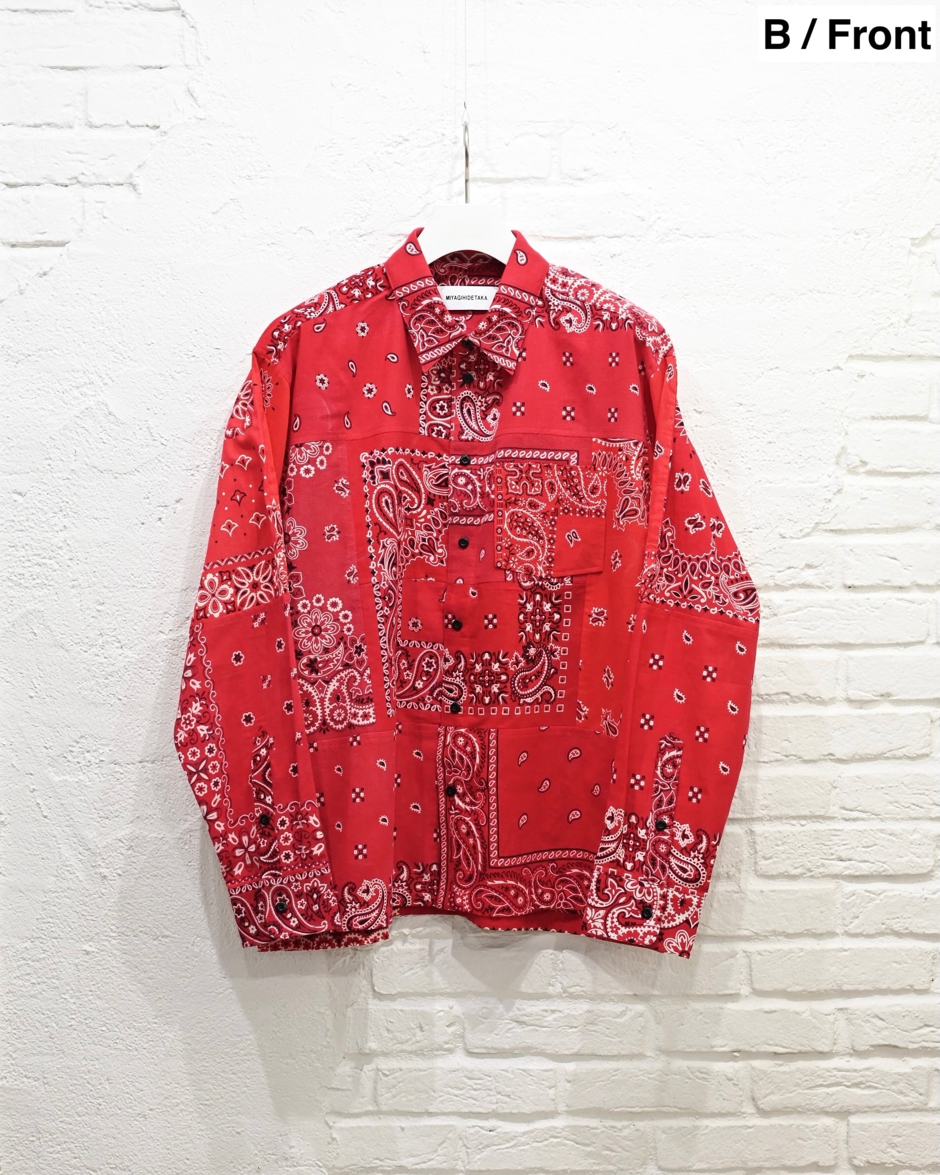 Bandana Shirt c/# RED | MIYAGIHIDETAKA