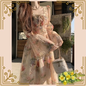 ♦花霞のプリンセスフラワーロングドレス～夢色に揺れるメルヘンローズ―♦trnd040